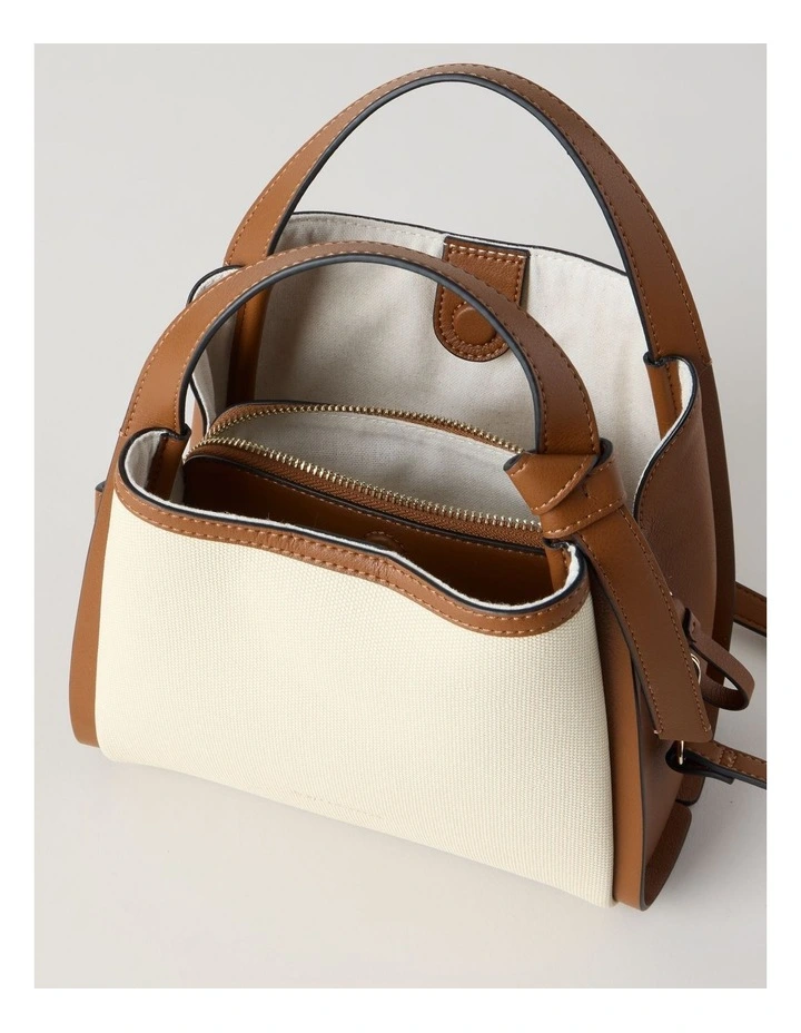 Bondi Crossbody Bag in Natural and Tan image 6