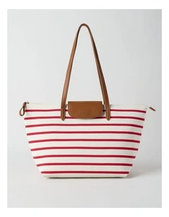 Bondi Tote Bag in Red Stripe