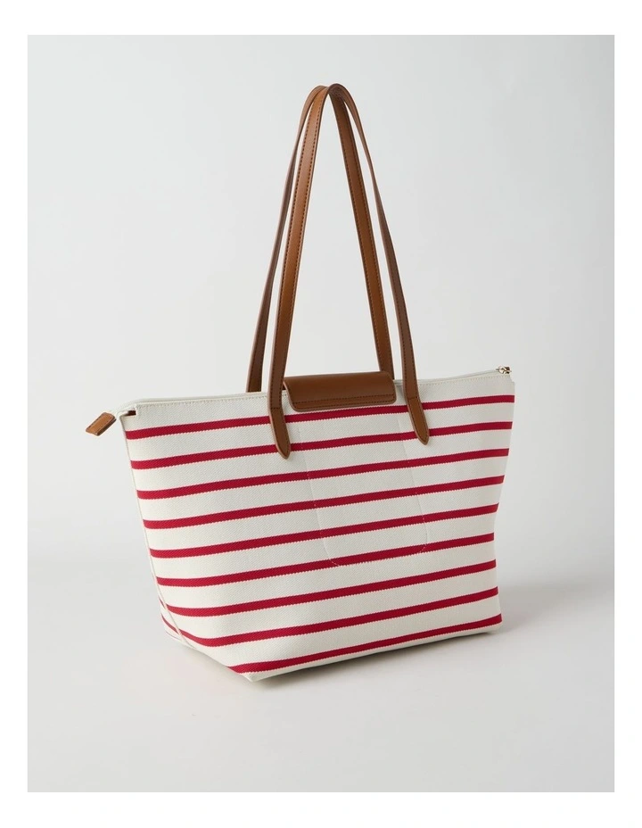 Bondi Tote Bag in Red Stripe image 4