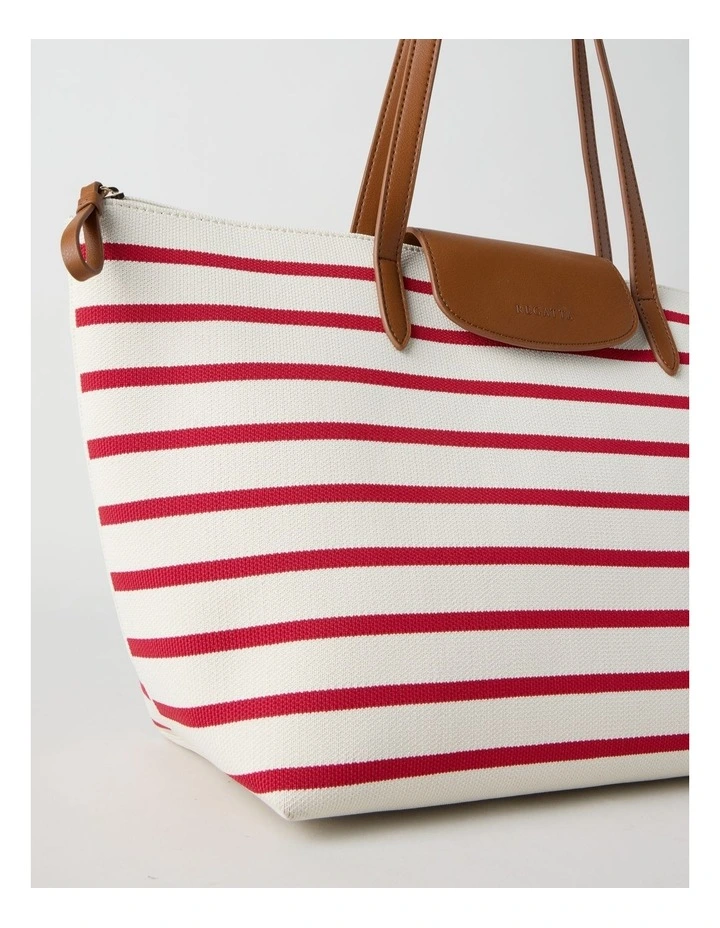 Bondi Tote Bag in Red Stripe image 5