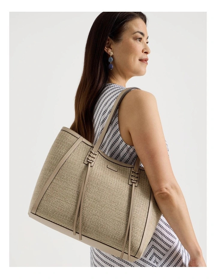 Brenda Tote Bag in Stone image 2