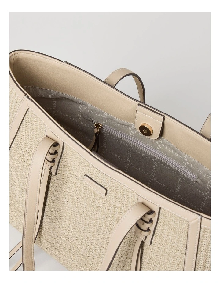 Brenda Tote Bag in Stone image 6