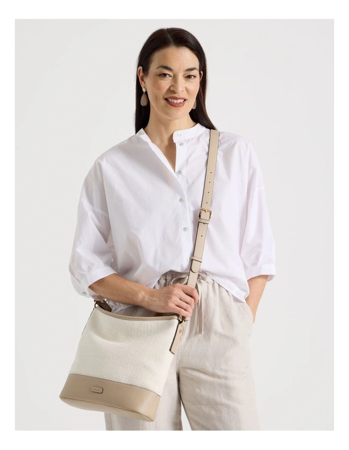 Brenda Shoulder Bag in White image 4