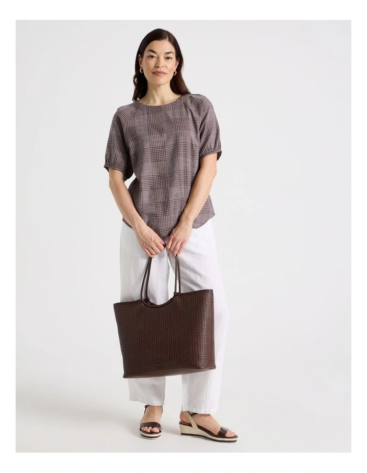 Carla Tote Bag in Chocolate image 2