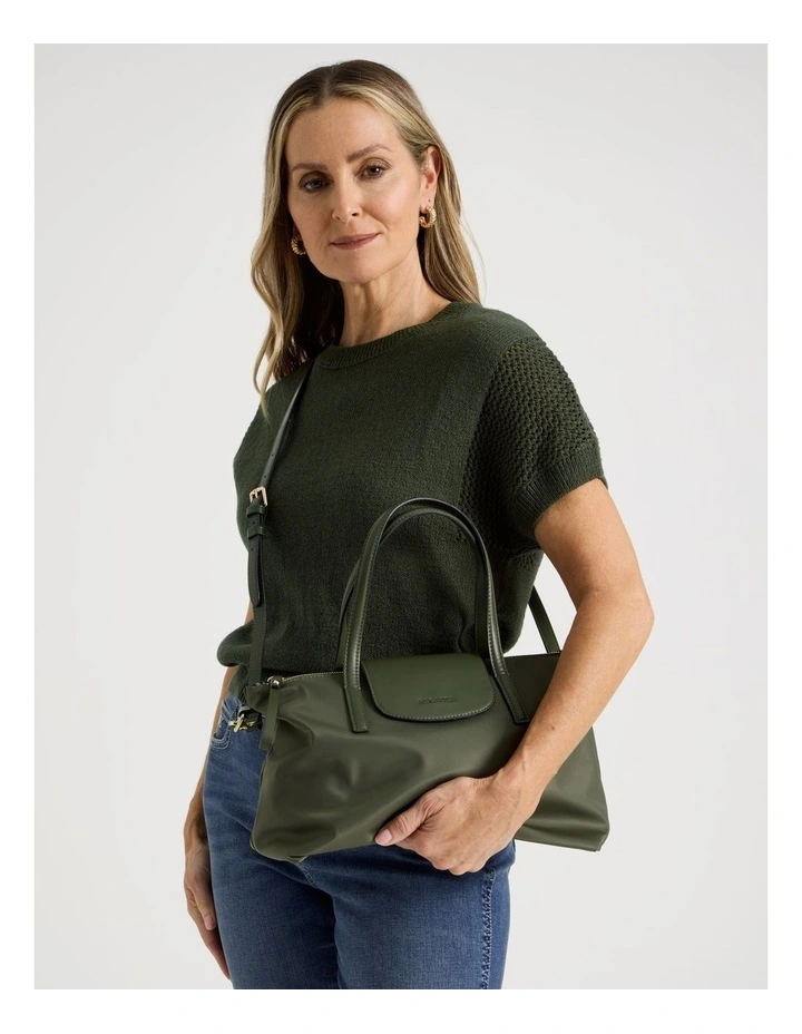 Beaumaris Satchel Bag in Olive image 2