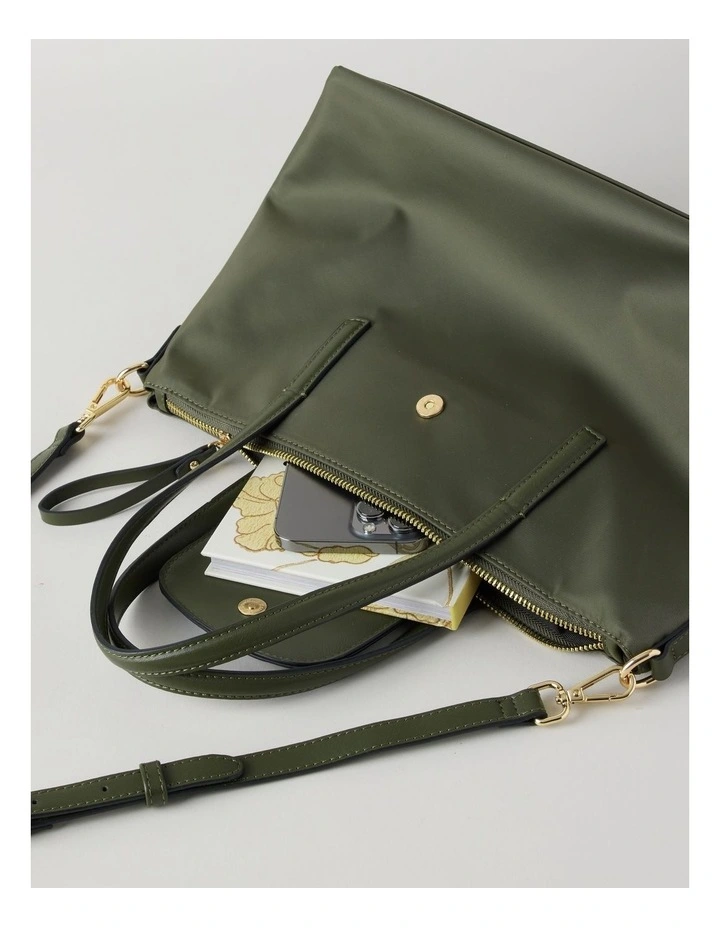 Beaumaris Satchel Bag in Olive image 3