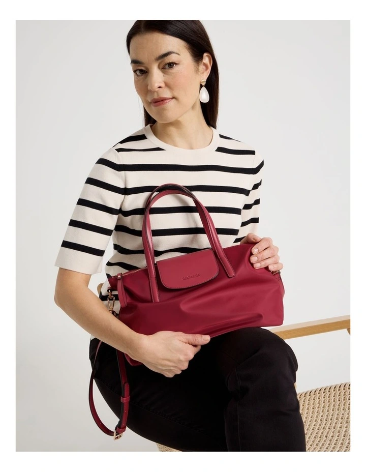 Beaumaris Satchel Bag in Red image 2
