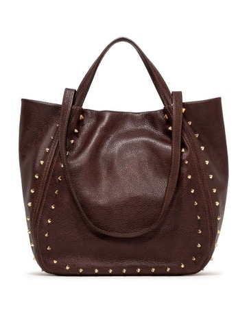 Gianni Chiarini Tulip Dark Brown Tote Bag | MYER