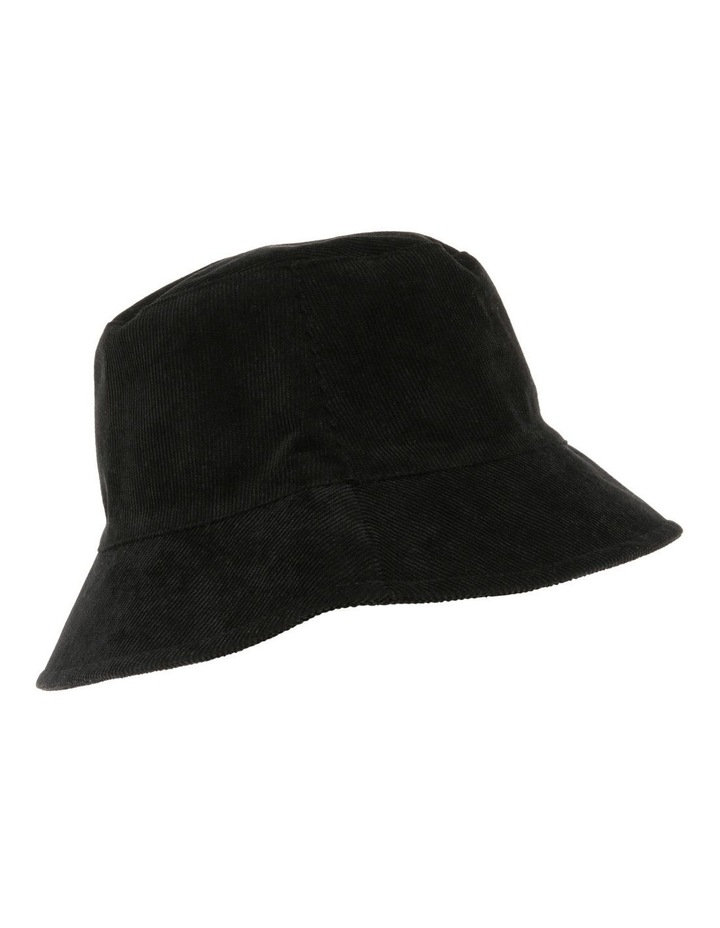 black corduroy bucket hat