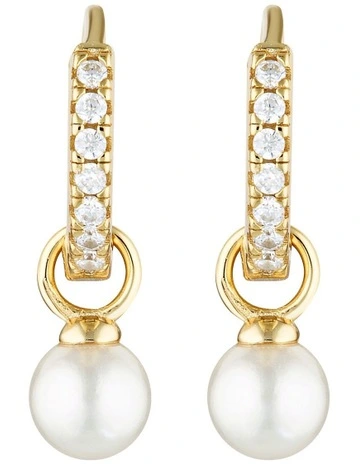Baby Pearl Earrings in Gold