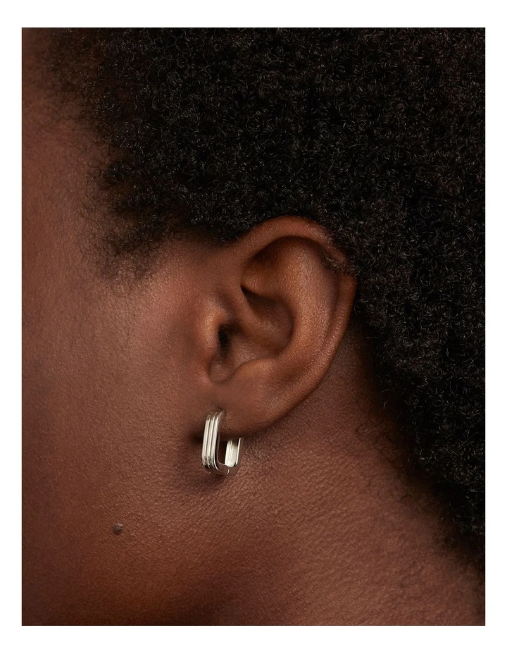 Nova Earrings in Silver image 2