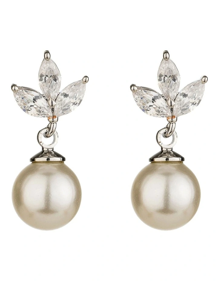 Bridal Earring in Rhodium image 1