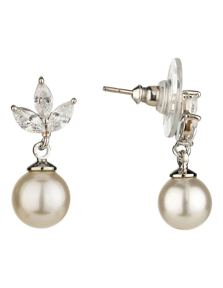 Bridal Earring in Rhodium image 2