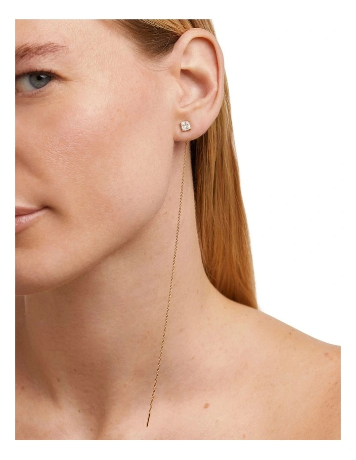 Belle Drop Earrings in Gold image 3