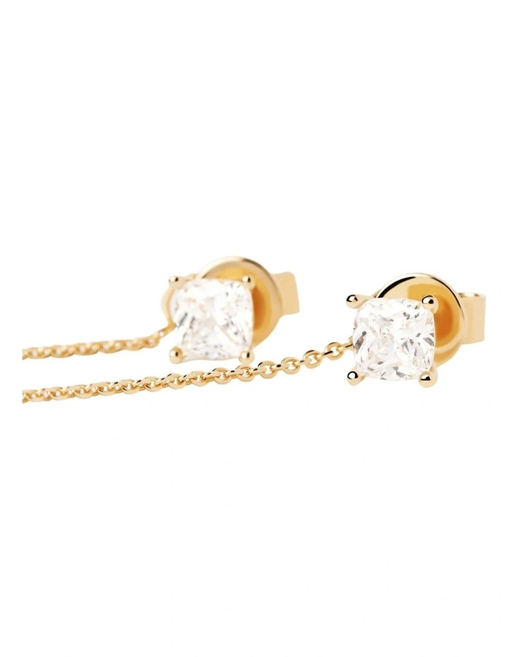 Belle Drop Earrings in Gold image 4