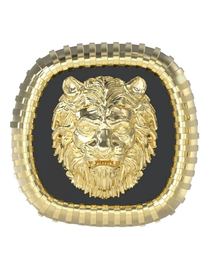 Lion King Earrings in Gold image 2