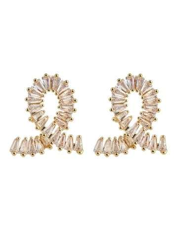 Ribbon Earrings GJEC077M in Gold