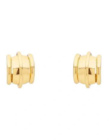Chunky Stud Earrings in Gold