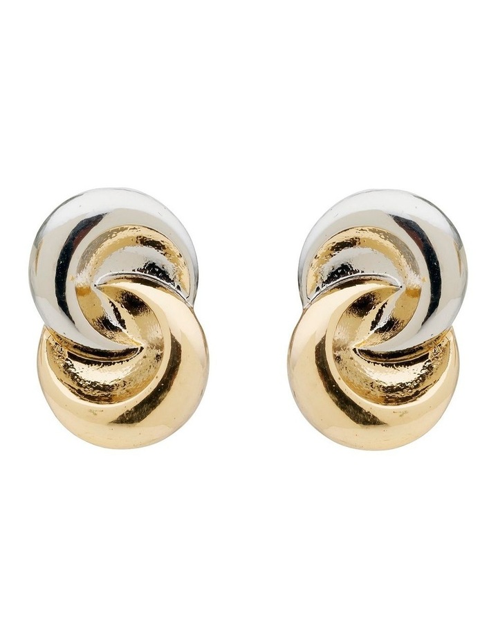 Metal Swirl Earrings in Gold