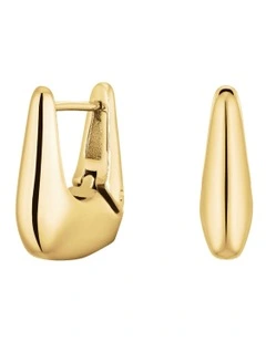 Fine Geometric Hoops in Gold