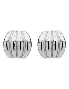 Modern Stud Clip-On Earrings in Silver