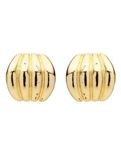 Modern Stud Clip-On Earrings in Gold