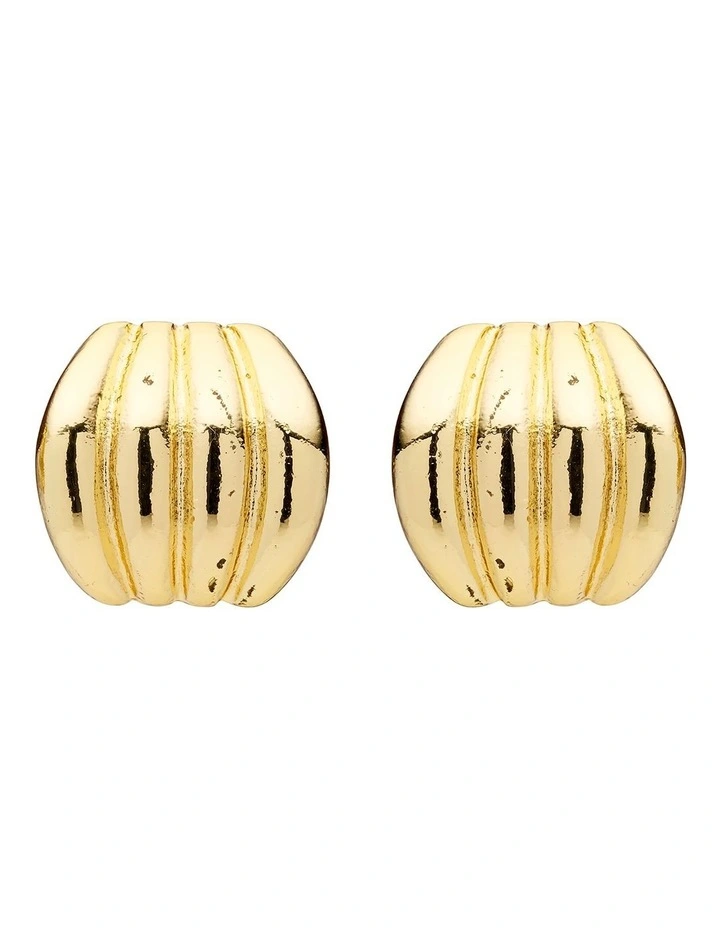 Modern Stud Clip-On Earrings in Gold image 1