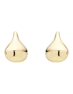 Plain Tear Drop Earrings in Gold