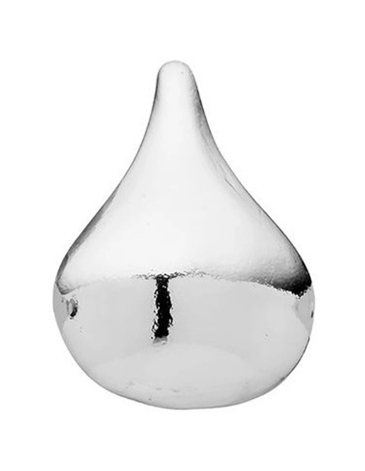 Plain Tear Drop Earrings in Silver image 3