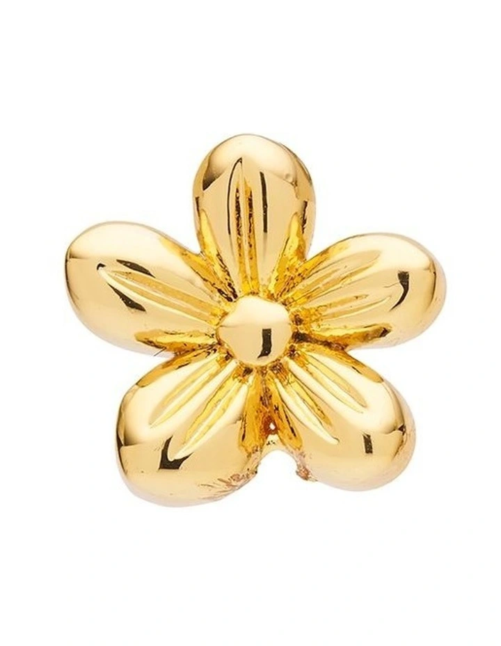 Petite Flower Stud Earrings in Gold image 3
