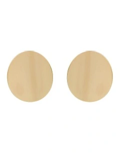 Oval Statement Stud Earrings in Gold