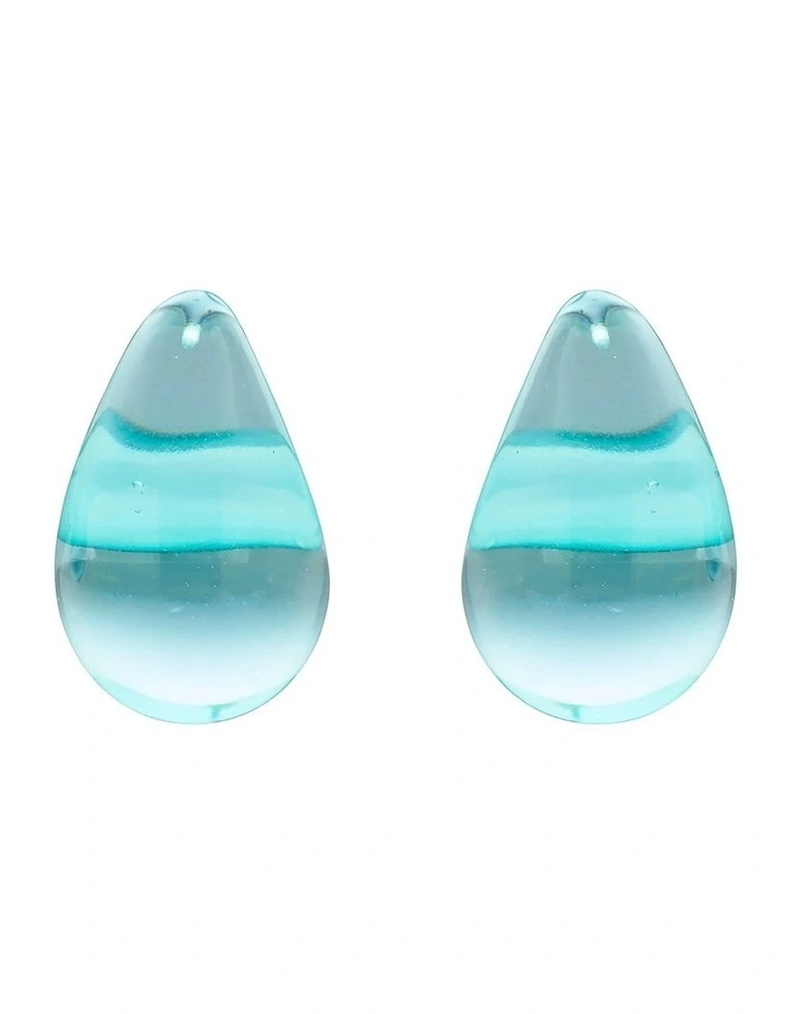 Teardrop Earrings in Green image 1