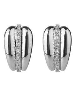 GJED040M Thick hoops in Rhodium