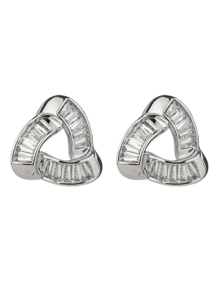 Knot Stud Earrings in Silver image 1
