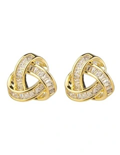 Knot Stud Earrings in Gold