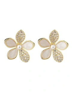 GJED032M - D9aisy Stud Earrings in Gold