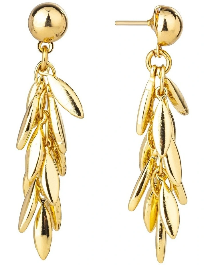 Tassel Drop Earrings in Gold image 2