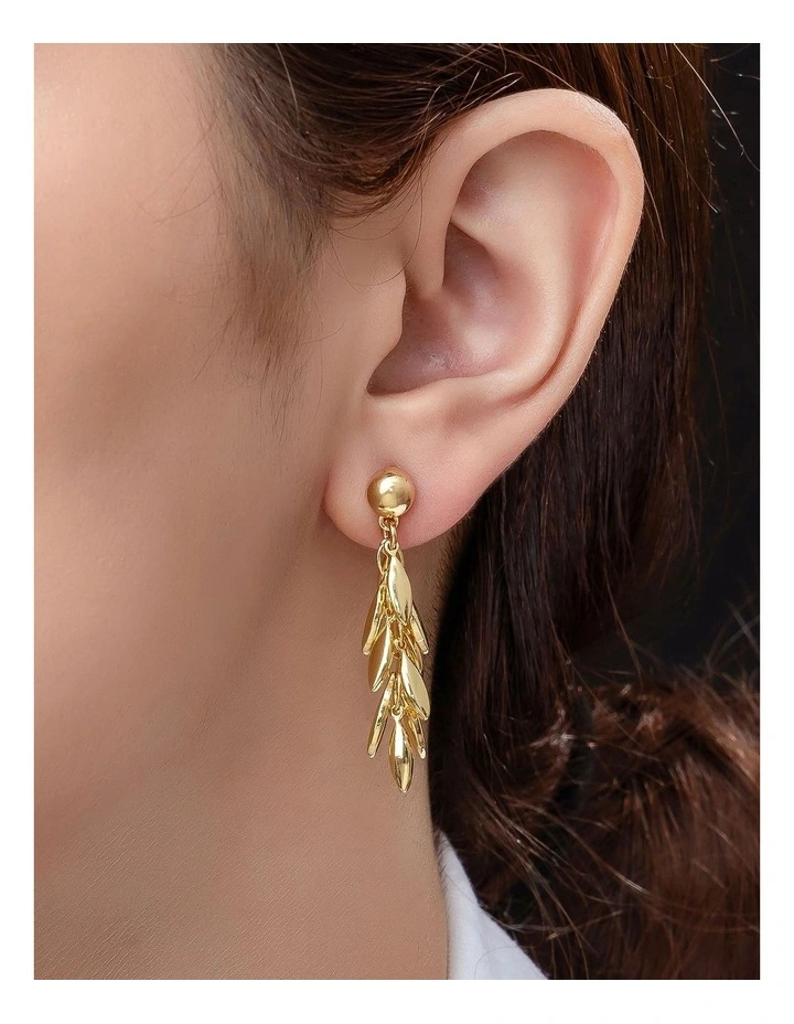 Tassel Drop Earrings in Gold image 3