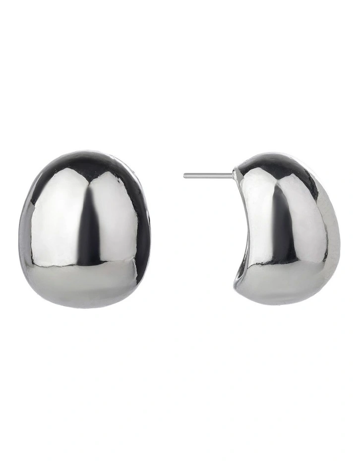 GJED042M Dome Earrings in Silver image 2