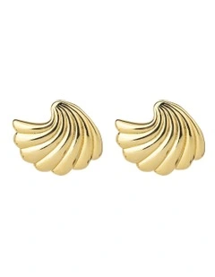 GJED007M Shell Earrings in Gold