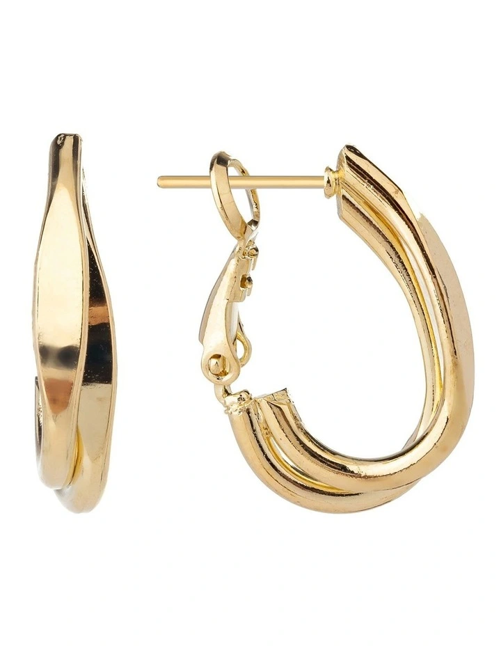 GJED037D - Hoop Earrings in Gold image 2