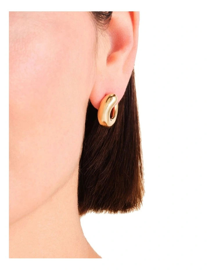 Dome Swirl Stud Earrings in Gold-Tone image 3