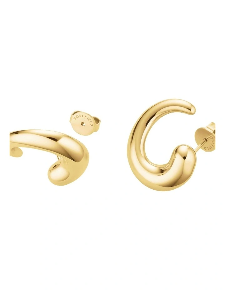 Dome Swirl Stud Earrings in Gold-Tone image 4