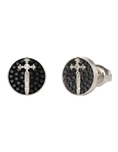 Rebel Knight Stud Earring in Silver