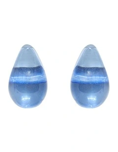 Teardrop Earrings in Blue