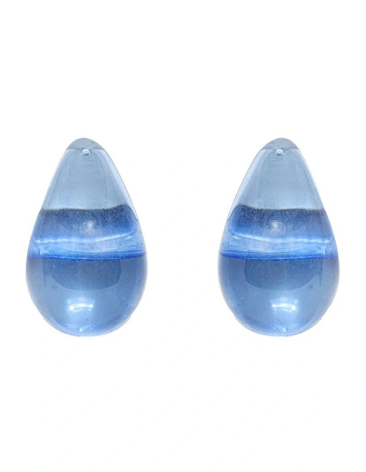 Teardrop Earrings in Blue image 1
