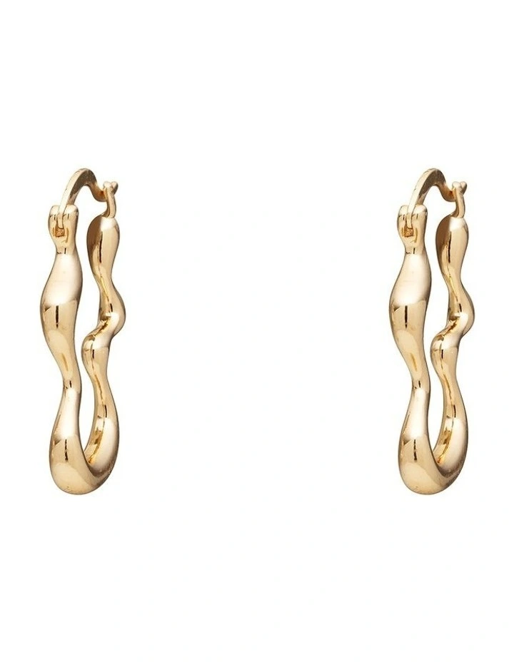Squiggle Hoop Earrings image 1
