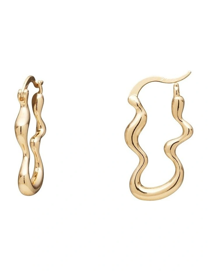 Squiggle Hoop Earrings image 2