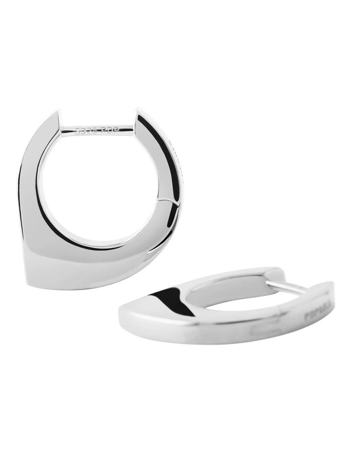 Oda Silver Hoop Earrings in Silver image 1