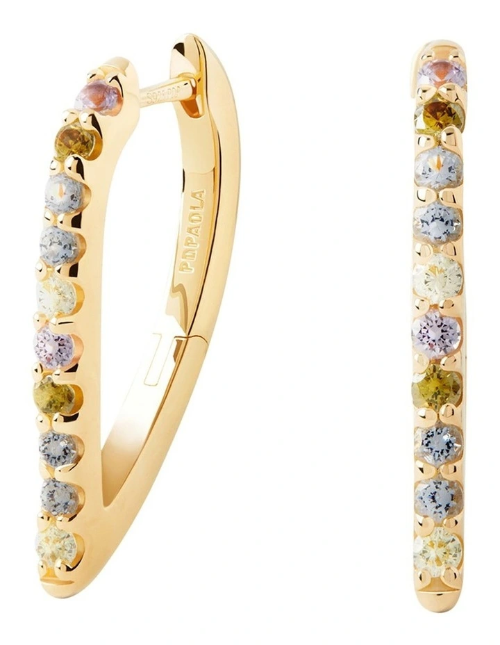 Gloss Hoop Earrings in Multicolour image 1